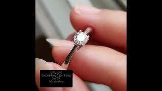 AG Jewellery - D0221002 Solitaire Ring Diamond GIA Certificate 0.32 F vvs1