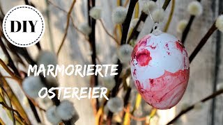 DIY I Schnelle Osterdeko - Marmorierte Ostereier