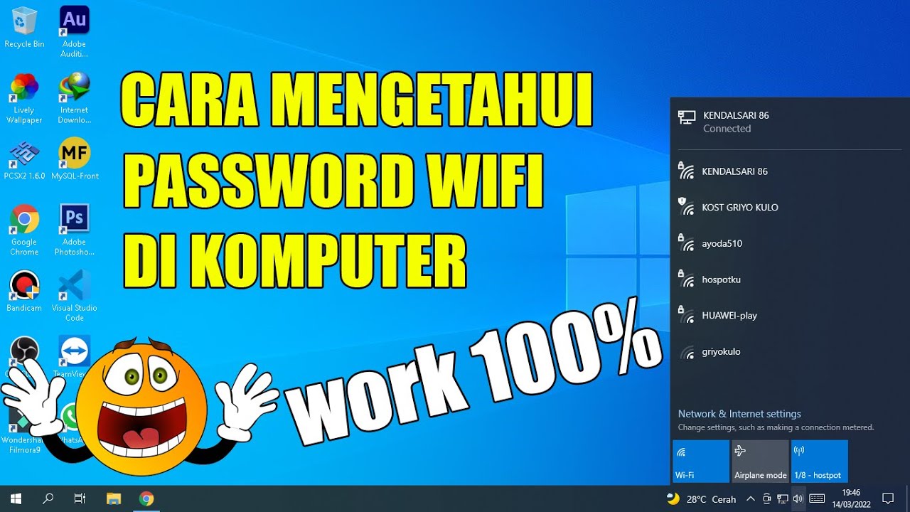 Cara Mengetahui Password Wifi Di Laptop / Komputer Windows 10 - YouTube