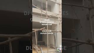 ID:893-NEW DUPLEX HOUSE SALE IN KOLATHUR 920SFT 2000BUP 3BHK  FURNISHED1.30CR DJ REAL ESTATES