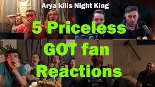 Priceless Game Of Thrones Fan Reactions : Arya kills Night King