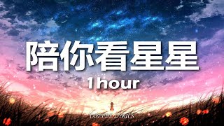 【无损音质·循环】陈子晴 - 陪你看星星 | 想陪你翻山越岭 想陪你追着日落看星星 | 动态歌词 | 高音质 | 一小时版本