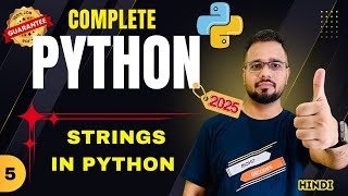 Python Tutorial in Hindi #5 - Basic Operations, Slicing & Functions