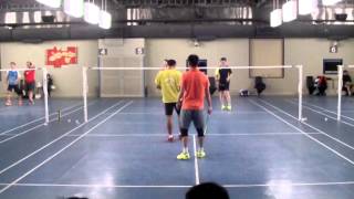 20141220 小周BADMINTON CLUB景湖+欣怡VS阿強+阿傑