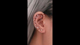 Aesthetic Ear Curation Ideas Ear Piercing Ideas Earrings Jewelry for Cartilage Helix Tragus Daith