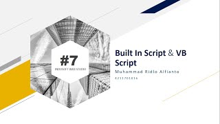 Indusoft Web Studio Tutorial - Built In Script & VB Script