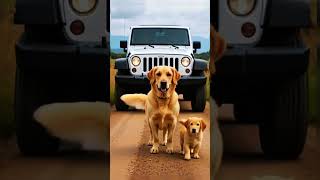 Golden Pups and a Jeep | A Perfect Off-Road Duo #jeep #pups #golden #doglover #dog #dogshorts