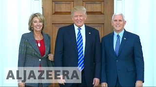 US Senate divided over Trump's education secretary pick