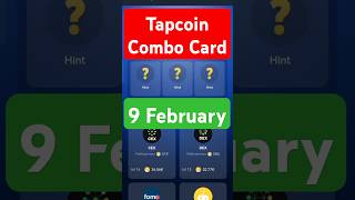 Tapcoin Combo 9 February | Tapcoin Bounty Combo | Tapcoin Today Combo |Tapcoin Daily Combo #tapcoin