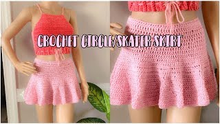 Crochet circle/skater skirt | SUPER EASY !