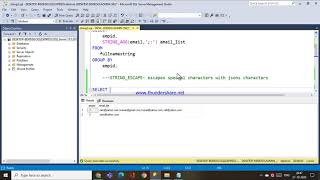 67.STRING_AGG,STRING_ESCAPE,STUFF,SUBSTRING FUNCTIONS IN SQL