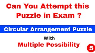 Multiple Possibility Puzzle on Circular Sitting Arrangement for SBI Clerk 2018 Exam [ High Level ]