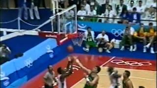 Arvydas Sabonis Blocks Two David Robinson Dunks in a Row (1992 Olympics)