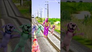 Budhi kaki dance on railway track stop the high speed train#trending#shortsfeed#train