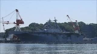 強襲揚陸艦ワスプ（LHD1）護衛艦かが（DDH184）横須賀基地＠2019/5/25　Yokosuka軍港めぐり