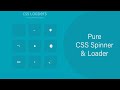 Pure CSS Spinner & Loader | CSS Animation Effects