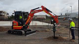 Otter Fencing's new Kubota U35-4 in action