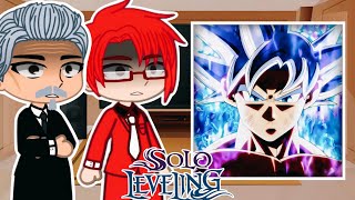 Solo Leveling React to Goku as new S-rank || Gacha React || react to goku ||