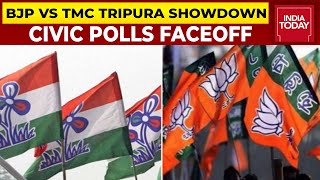 BJP-TMC Tripura Showdown: Political Scuffle Days Before Civic Polls | India Today
