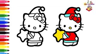 Drawing And Coloring Hello Kitty with Star ⭐✨ Drawing_preschool @HelloKittyandFriends