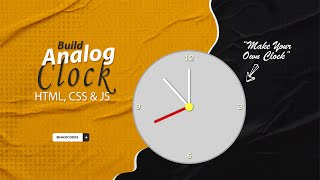 Build a Analog Clock with HTML, CSS & JavaScript ⏰ | Beginner Project