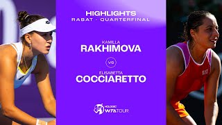 Kamilla Rakhimova vs. Elisabetta Cocciaretto | 2024 Rabat Quarterfinal | WTA Match Highlights