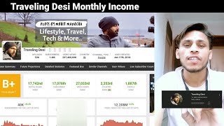 Traveling Desi Monthly Income from YouTube | @TravelingDesi YouTube Channel Monthly earnings #Shorts