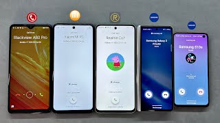 Ringing incoming call Xiaomi Redmi 9S + Samsung Galaxy Z FOLD3 + S10e + Realme C67 + Blackview 80Pro