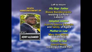 Kerry Alexander ~ Long Obituary