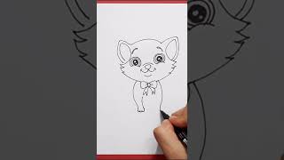 How to Draw Cute Kitten #shorts