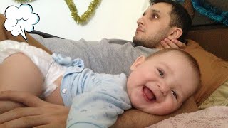 Funny Baby s - Funniest Baby Playing with Dad Moments