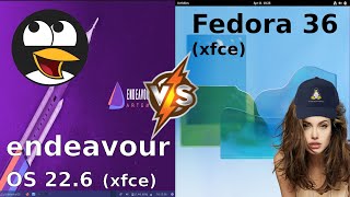 Endeavour OS 22.6 vs Fedora 36 | XFCE Desktop