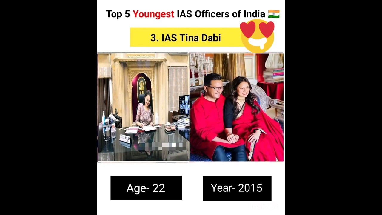 Top 5 YOUNGEST "IAS" Officer Of India🇮🇳🇮🇳🔥🔥💯💯...!!! #ias #upsc #topper ...