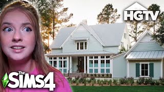 building a REAL HGTV house in The Sims 4!