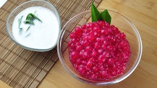 Resep Es Merah Delima (TUB TIM GROP) SEGAR!! | Fresh Red Ruby (THAPTHIM KROP) Recipe Indo/Eng