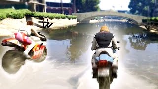 AMAZING WATER BIKE RACE! (GTA 5 Funny Moments)