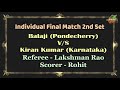 tennikoit senior nationals singles final full match india no.1 u0026 2 all 3 sets