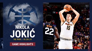 HIGHLIGHTS: Nikola Jokić drops 27 points, 13 rebounds in win vs. Phoenix Suns (10/20/21)
