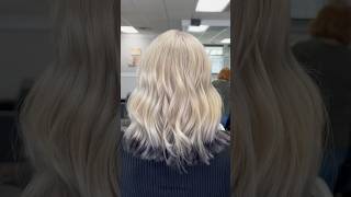 Platinum blonde hair with black tips! #hairtok #utahhairstylist #vividhair #hairtransformation #utah