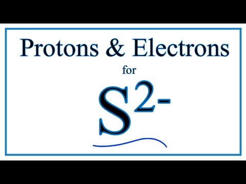 How many protons and electrons are in the sulfur ion S 2?