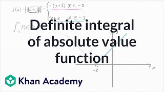 Definite integral of absolute value function | AP Calculus AB | Khan Academy