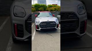 2025 MINI COUNTRYMAN S ALL4 Melting Silver III metallic Chili Red Roof and Mirror Caps #mini #viral