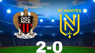 OGC Nice vs Nantes/Goal for Amine Gouiri/But pour Amine Gouiri 2-0