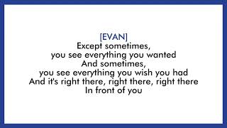 512 Words Fail Dear Evan Hansen Lyric Video