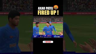 🤯🤬Axar Patel got fired up in rc 24 | Ind vs Aus in Real Cricket 24 #Shorts #rc24