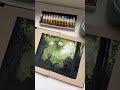 painting dreamy forest light with gouache 🌿 #shorts #sketchbook