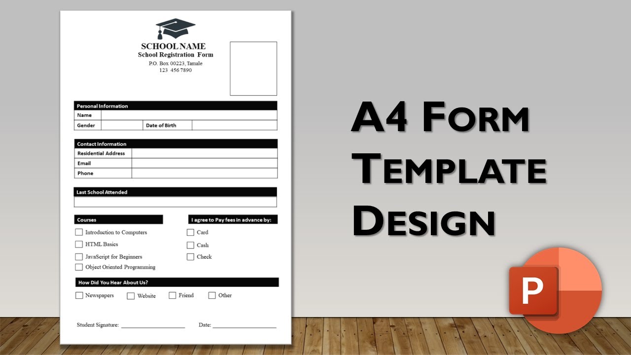 How To Create A School Registration Form In Powerpoint Youtube