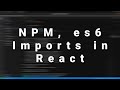 How to use npm, es6 import, export within react