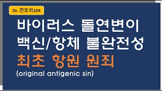 바이러스 돌연변이와 백신/항체의 불완정성: 최초항원원죄(original antigenic sin)