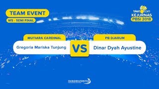 Divisi 1 | WS | Gregoria  (Mutiara Cardinal) VS Dinar (PB Djarum)